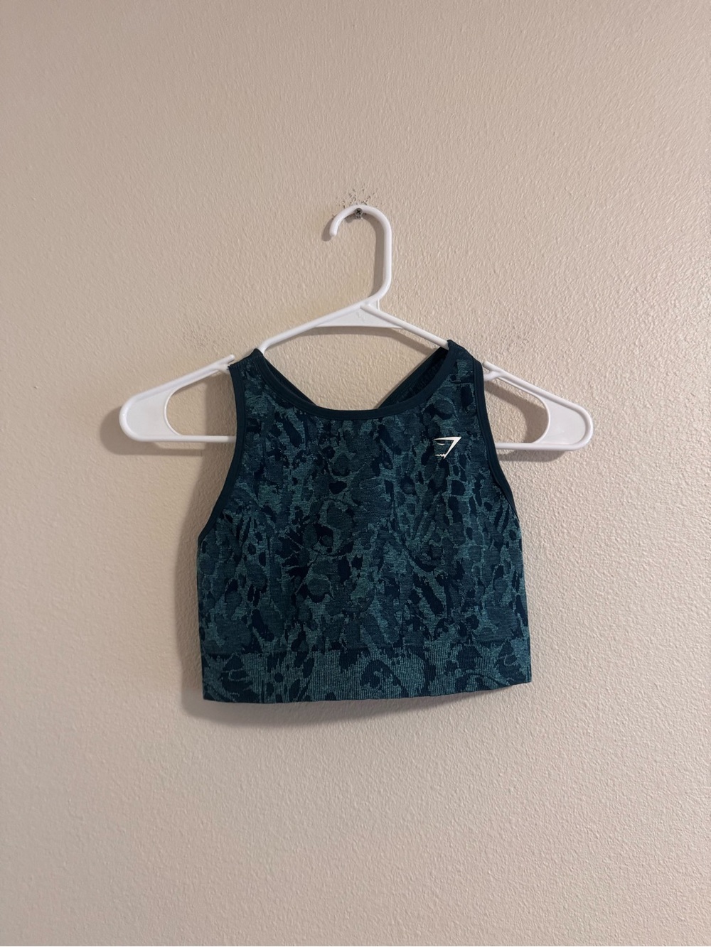 Gymshark Teal Jacquard Crop Top